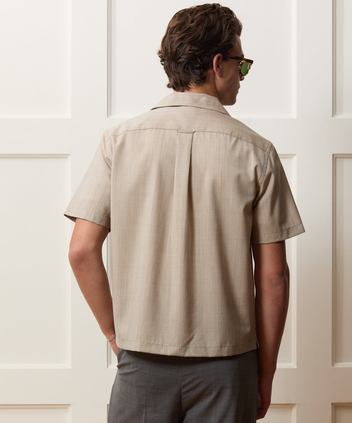 Todd Snyder Lightweight Merino Capri Shirt - Heather Taupe