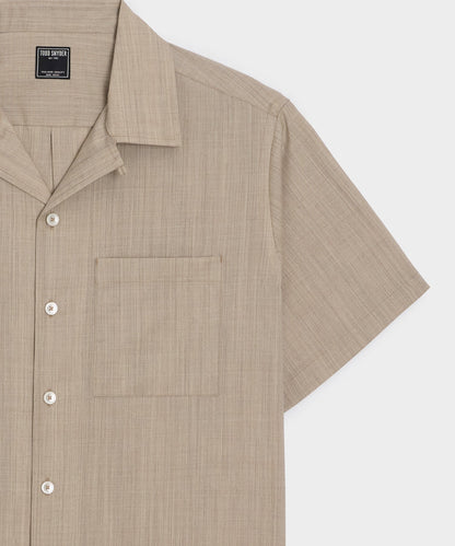 Todd Snyder Lightweight Merino Capri Shirt - Heather Taupe