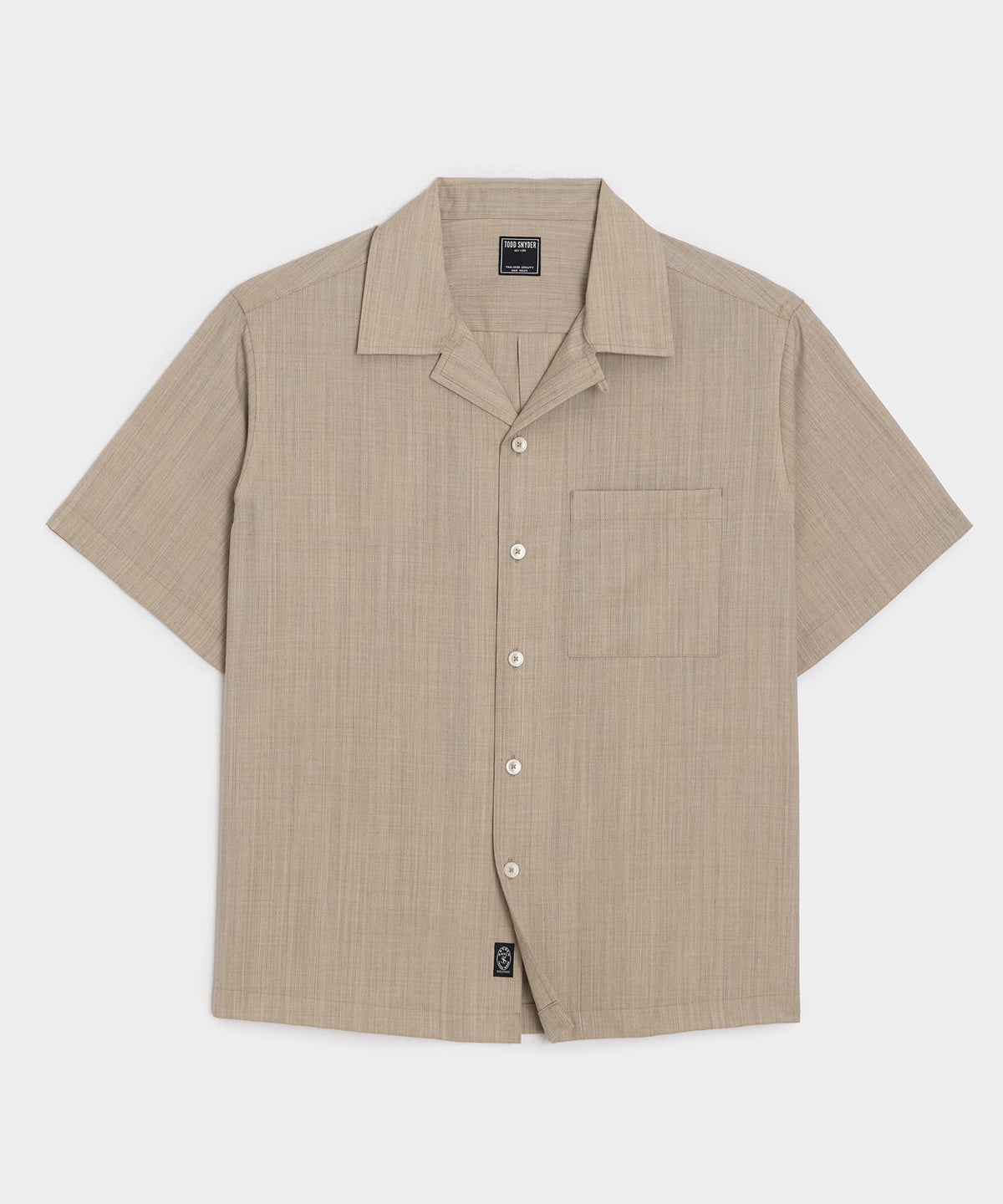 Todd Snyder Lightweight Merino Capri Shirt - Heather Taupe