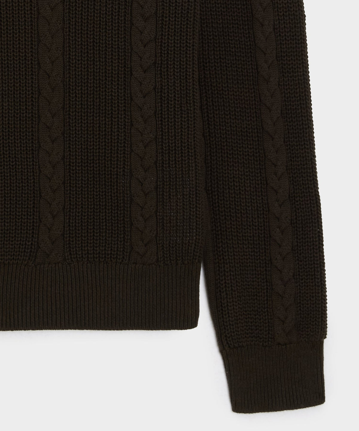 Todd Snyder Beechwood Cable Knit Sweater Polo - Caviar