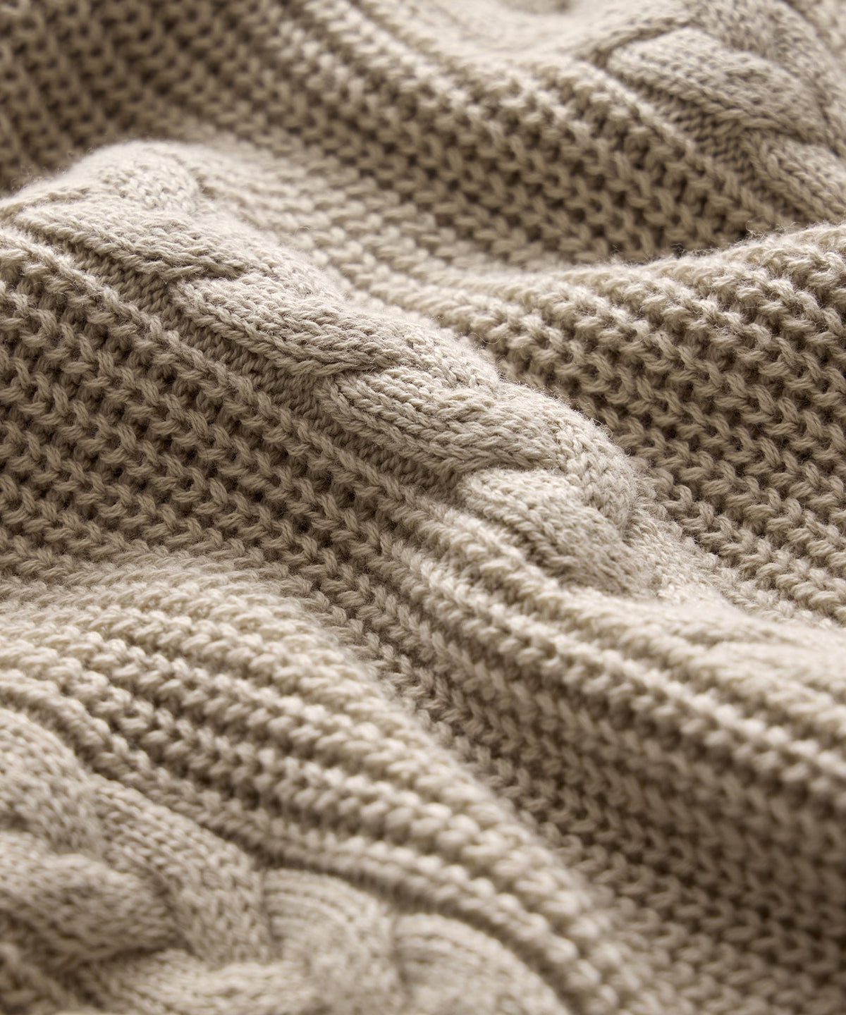 Todd Snyder Beechwood Cable Knit Sweater Polo - Stone