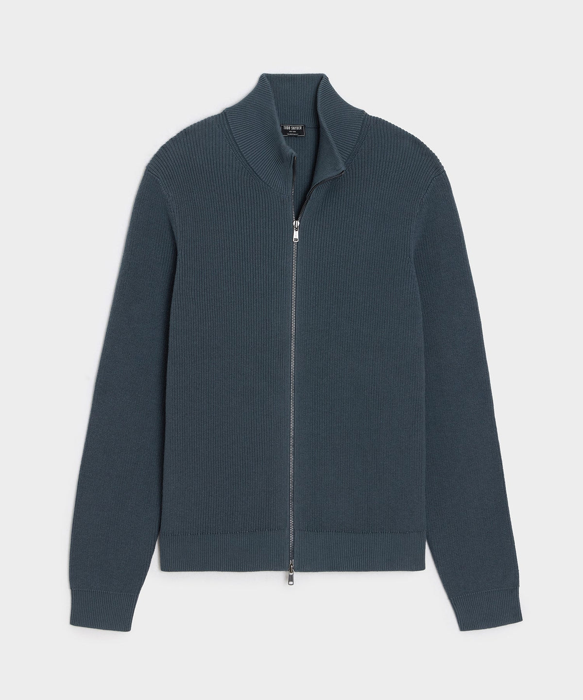 Todd Snyder Beechwood Full-Zip Sweater - Dark Graphite