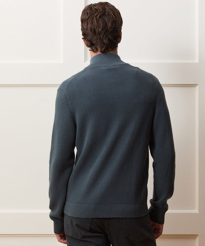 Todd Snyder Beechwood Full-Zip Sweater - Dark Graphite