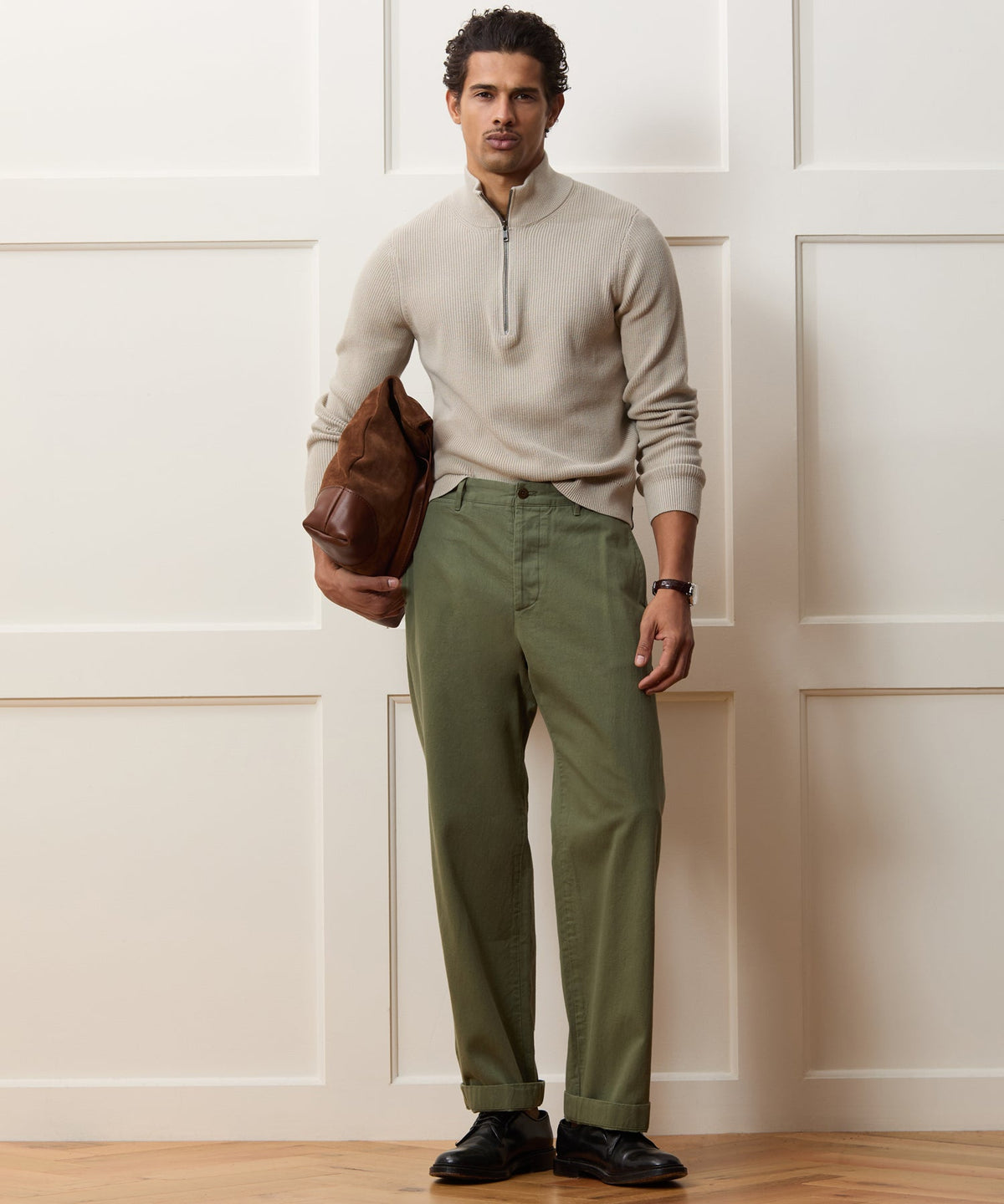 Todd Snyder Beechwood Quarter-Zip Sweater - Stone