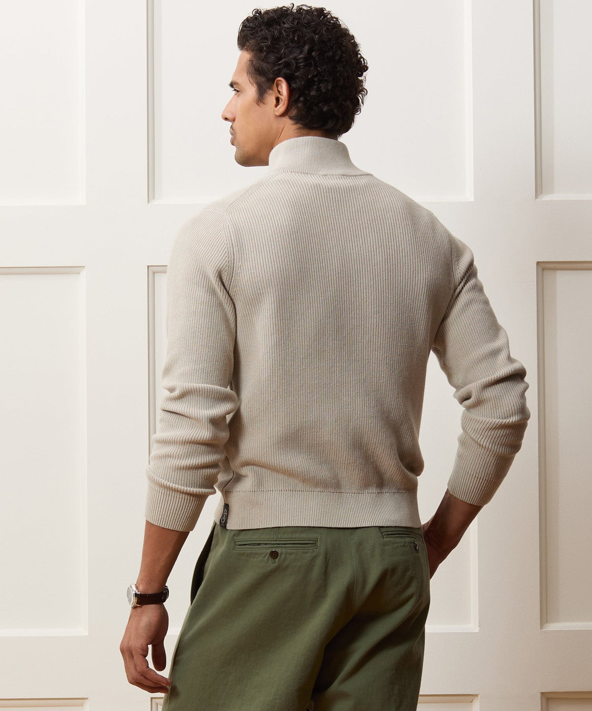 Todd Snyder Beechwood Quarter-Zip Sweater - Stone