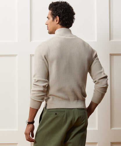 Todd Snyder Beechwood Quarter-Zip Sweater - Stone