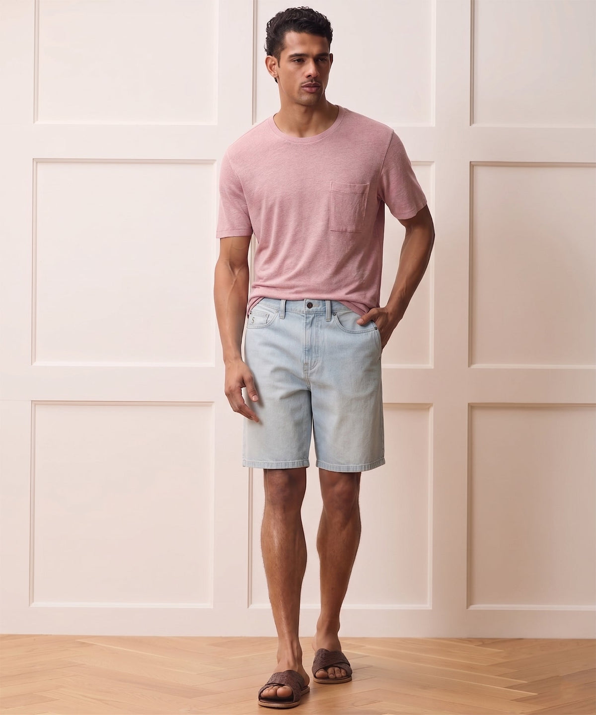 Todd Snyder 8" Relaxed Denim Short - Light Indigo