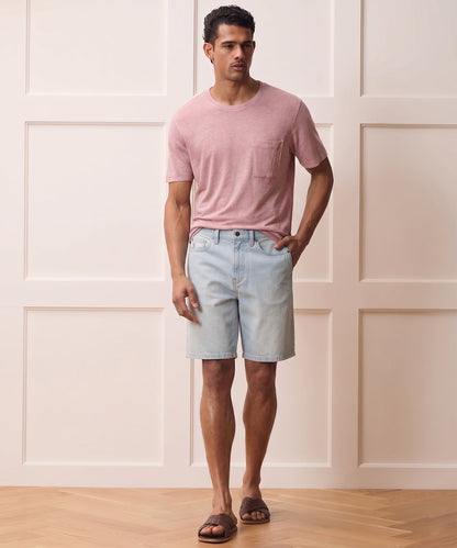 Todd Snyder 8" Relaxed Denim Short - Light Indigo