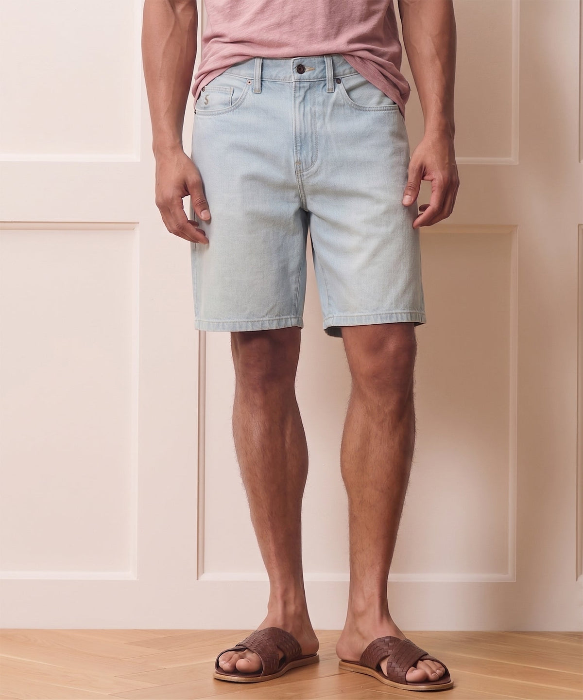 Todd Snyder 8" Relaxed Denim Short - Light Indigo