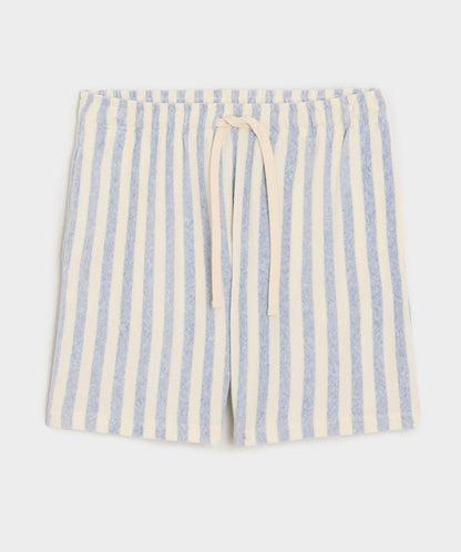 Todd Snyder 6" Striped Terry Short - Light Blue