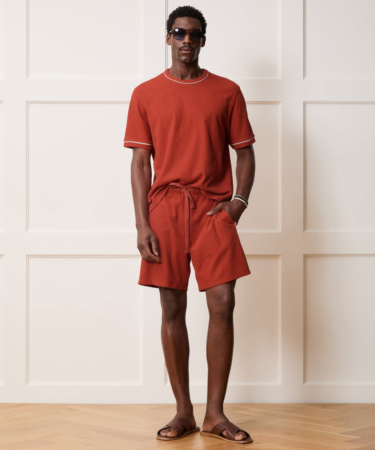 Todd Snyder Bouclé Tee - Smoked Rocoto