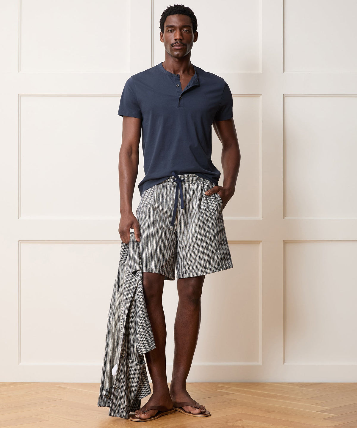 Todd Snyder 8" Playa Short - Navy Stripe