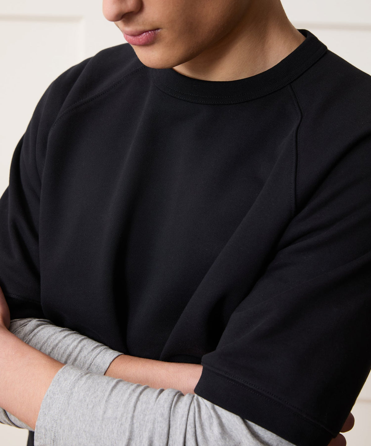 Todd Snyder Foundation Short-Sleeve Sweatshirt - Pitch Black