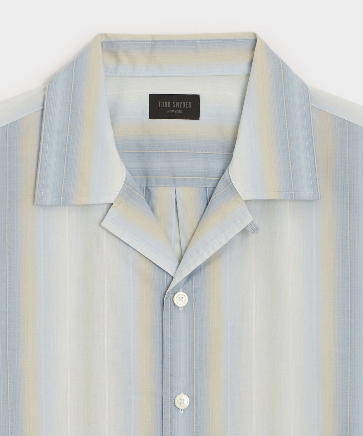Todd Snyder Summerweight Camp Collar Shirt - Light Blue