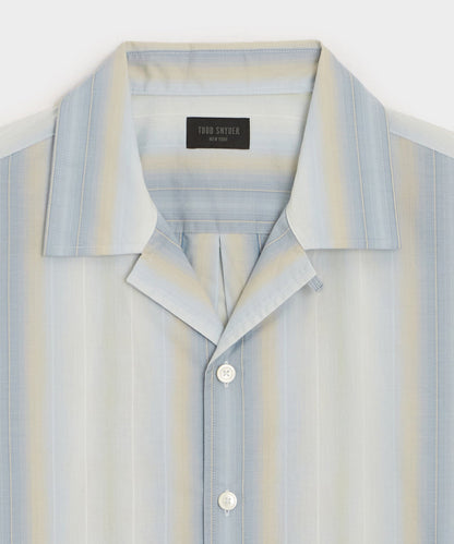 Todd Snyder Summerweight Camp Collar Shirt - Light Blue