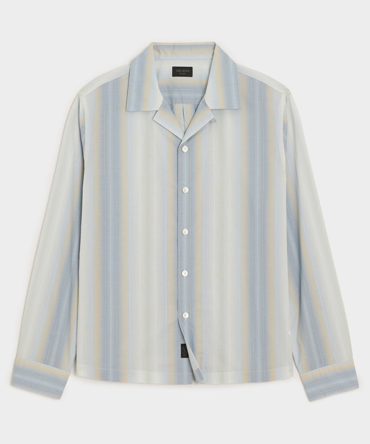 Todd Snyder Summerweight Camp Collar Shirt - Light Blue