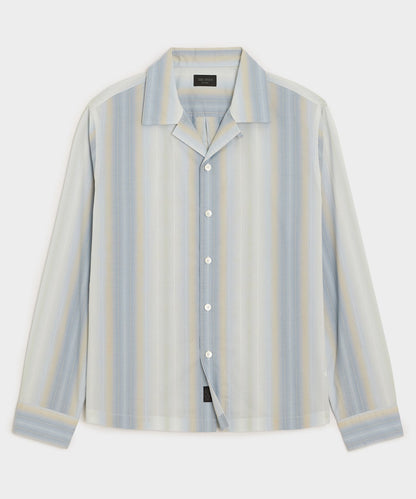 Todd Snyder Summerweight Camp Collar Shirt - Light Blue