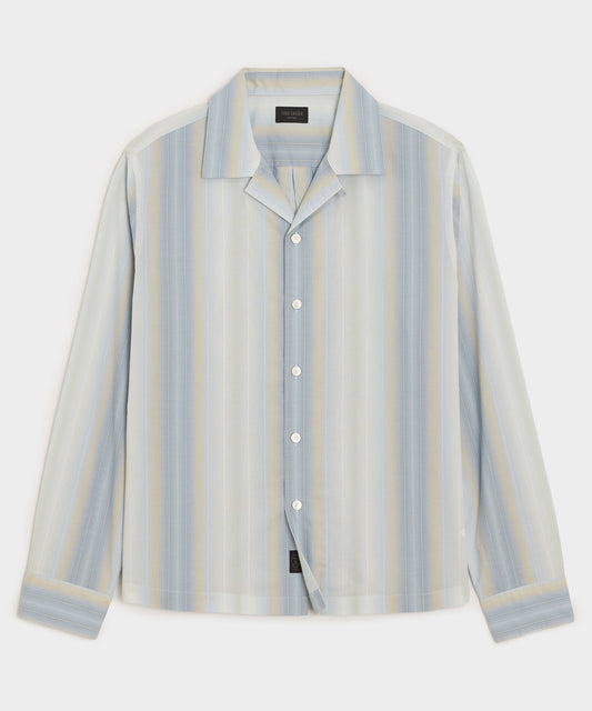 Todd Snyder Summerweight Camp Collar Shirt - Light Blue