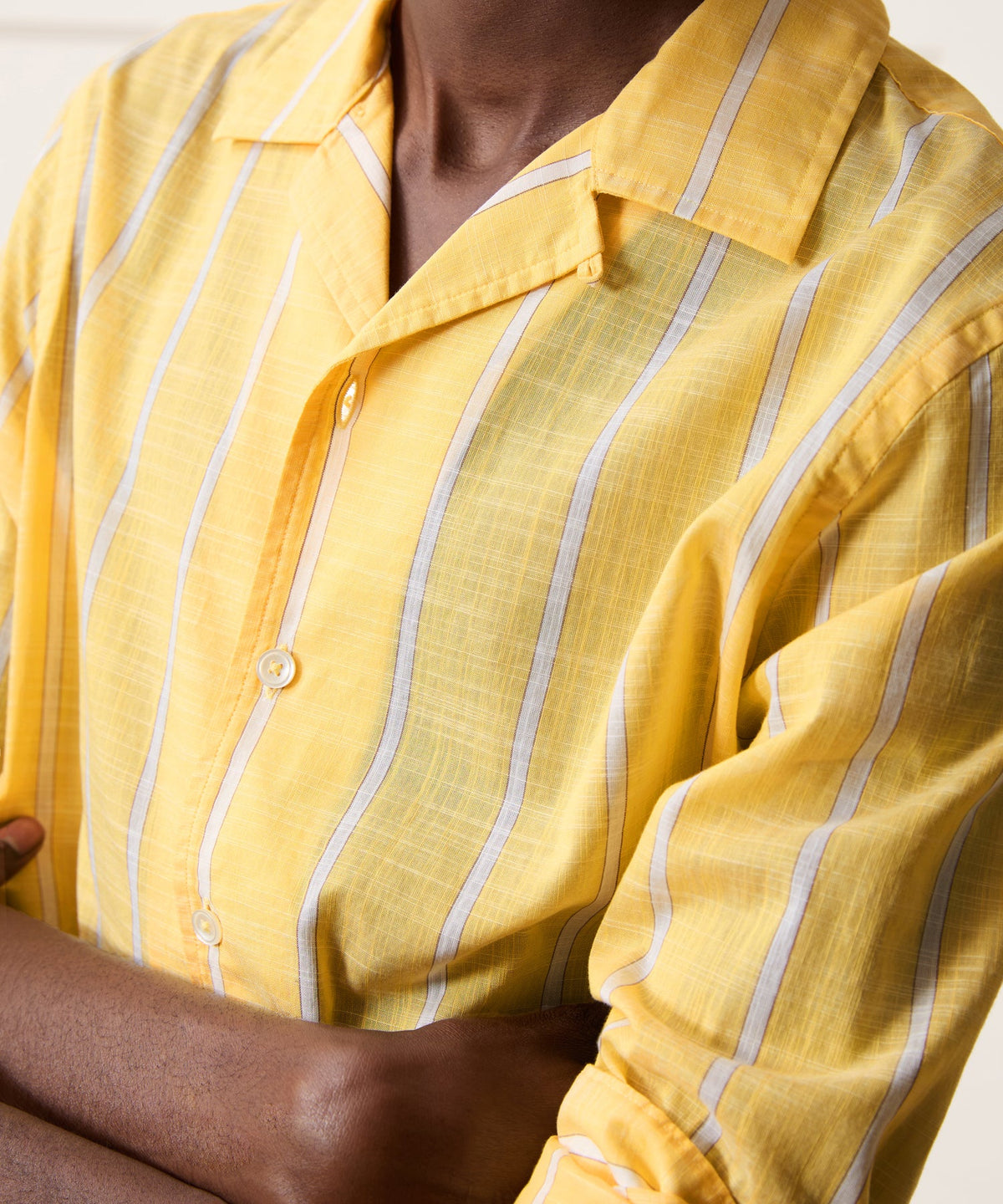Todd Snyder Summerweight Camp Collar Shirt - Yellow