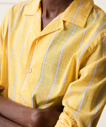 Todd Snyder Summerweight Camp Collar Shirt - Yellow
