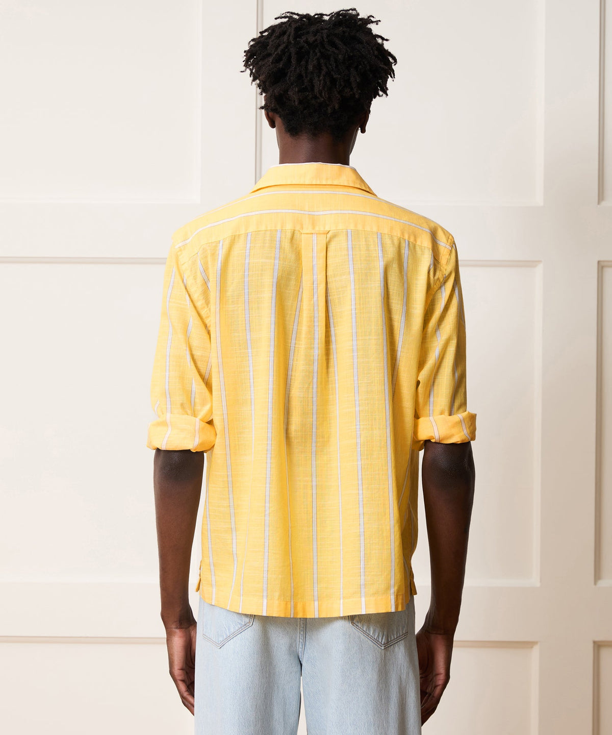 Todd Snyder Summerweight Camp Collar Shirt - Yellow