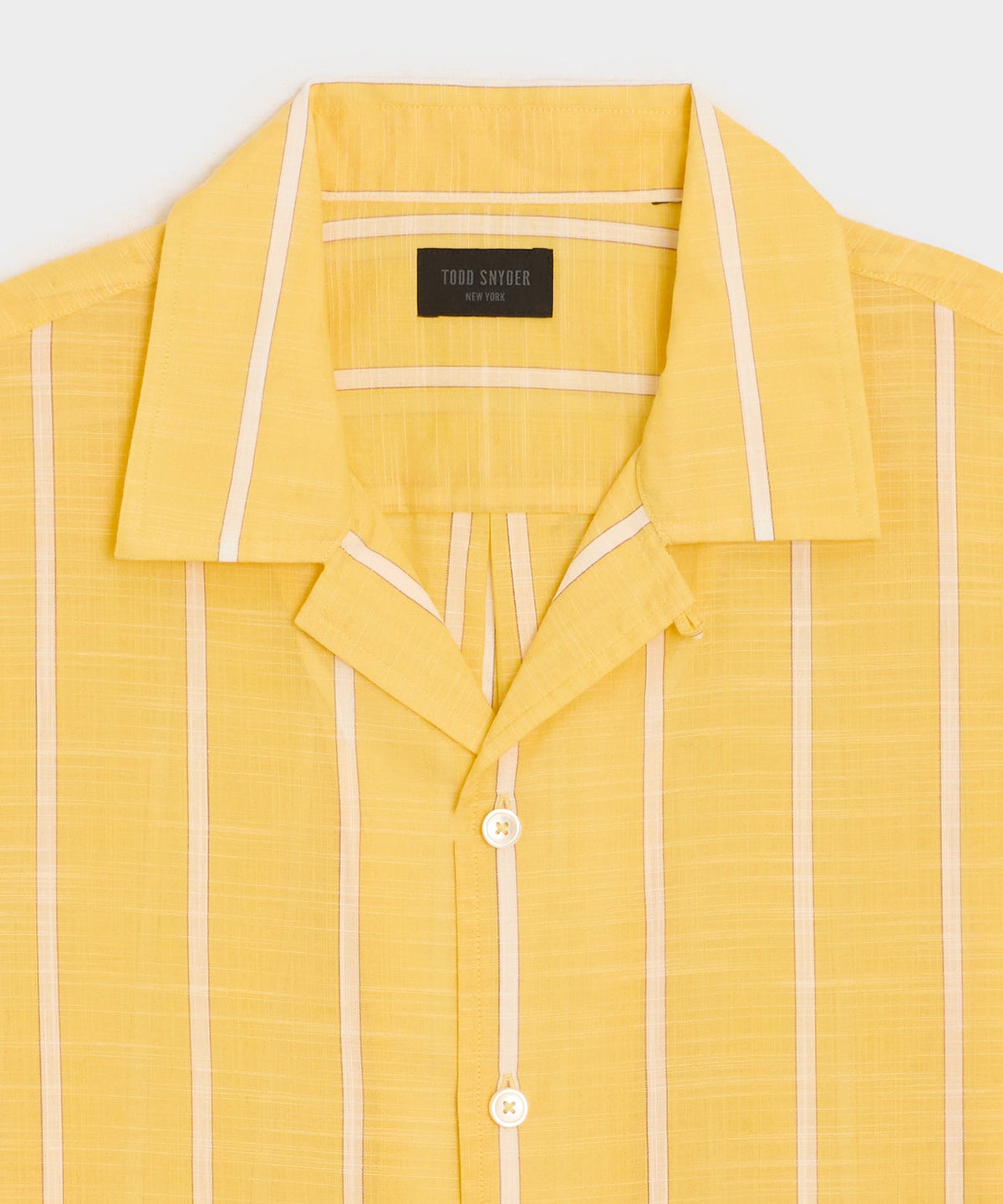Todd Snyder Summerweight Camp Collar Shirt - Yellow