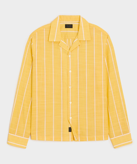 Todd Snyder Summerweight Camp Collar Shirt - Yellow