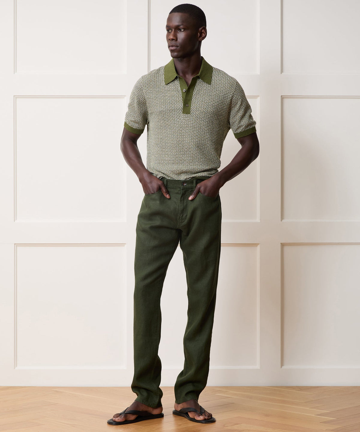 Todd Snyder Joshua Sweater Polo - Earthbound