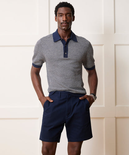 Todd Snyder Joshua Sweater Polo - Navy Batik