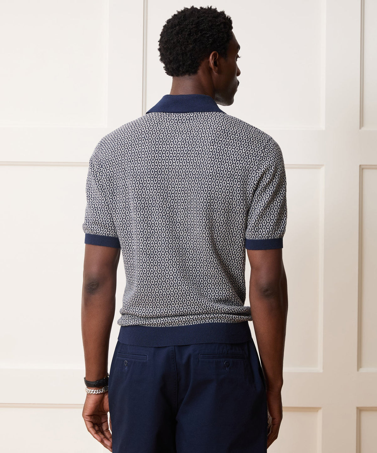 Todd Snyder Joshua Sweater Polo - Navy Batik
