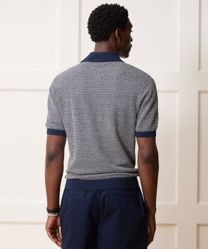 Todd Snyder Joshua Sweater Polo - Navy Batik