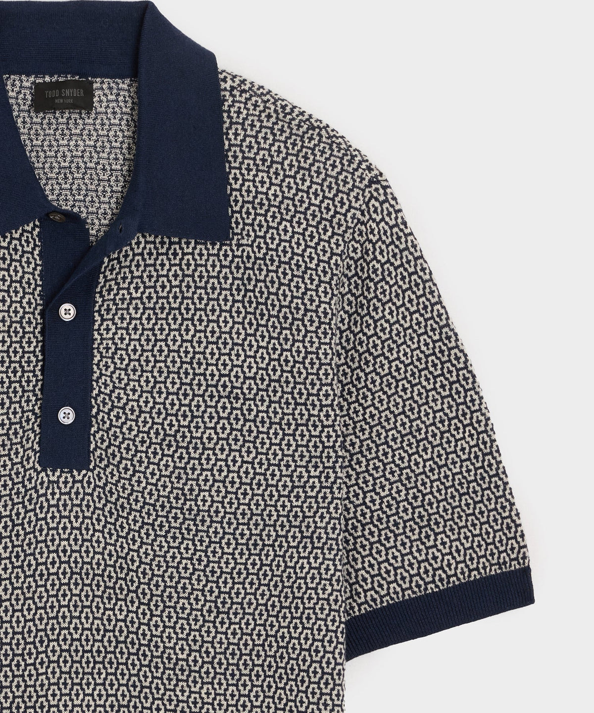 Todd Snyder Joshua Sweater Polo - Navy Batik