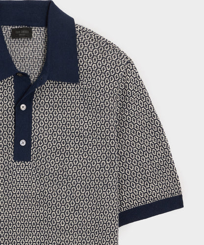 Todd Snyder Joshua Sweater Polo - Navy Batik