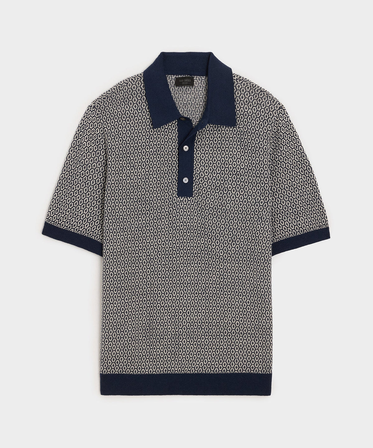 Todd Snyder Joshua Sweater Polo - Navy Batik