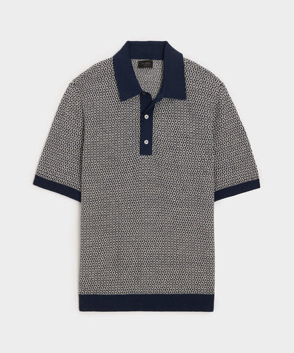 Todd Snyder Joshua Sweater Polo - Navy Batik