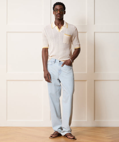 Todd Snyder Harbor Montauk Sweater Polo - Bisque