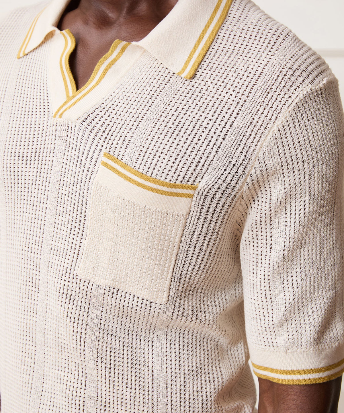 Todd Snyder Harbor Montauk Sweater Polo - Bisque