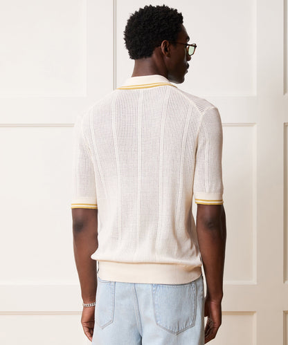 Todd Snyder Harbor Montauk Sweater Polo - Bisque