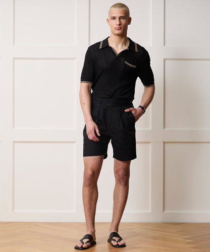Todd Snyder Harbor Montauk Sweater Polo - Black