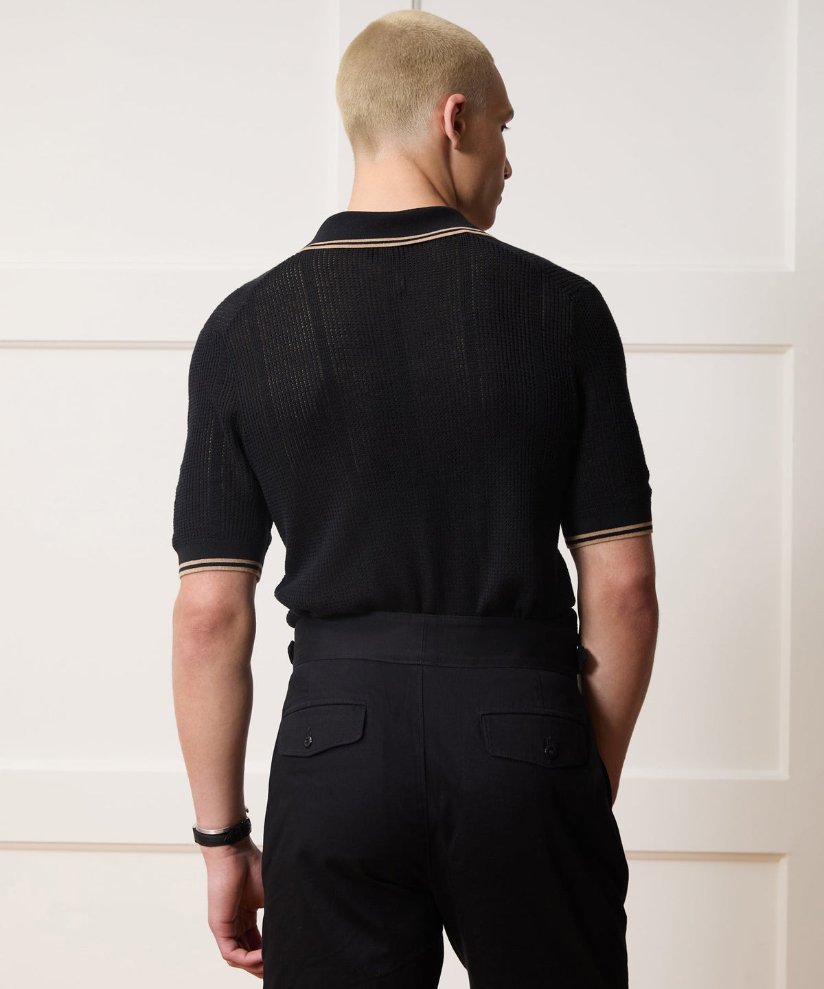 Todd Snyder Harbor Montauk Sweater Polo - Black