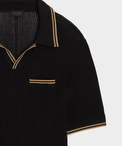 Todd Snyder Harbor Montauk Sweater Polo - Black