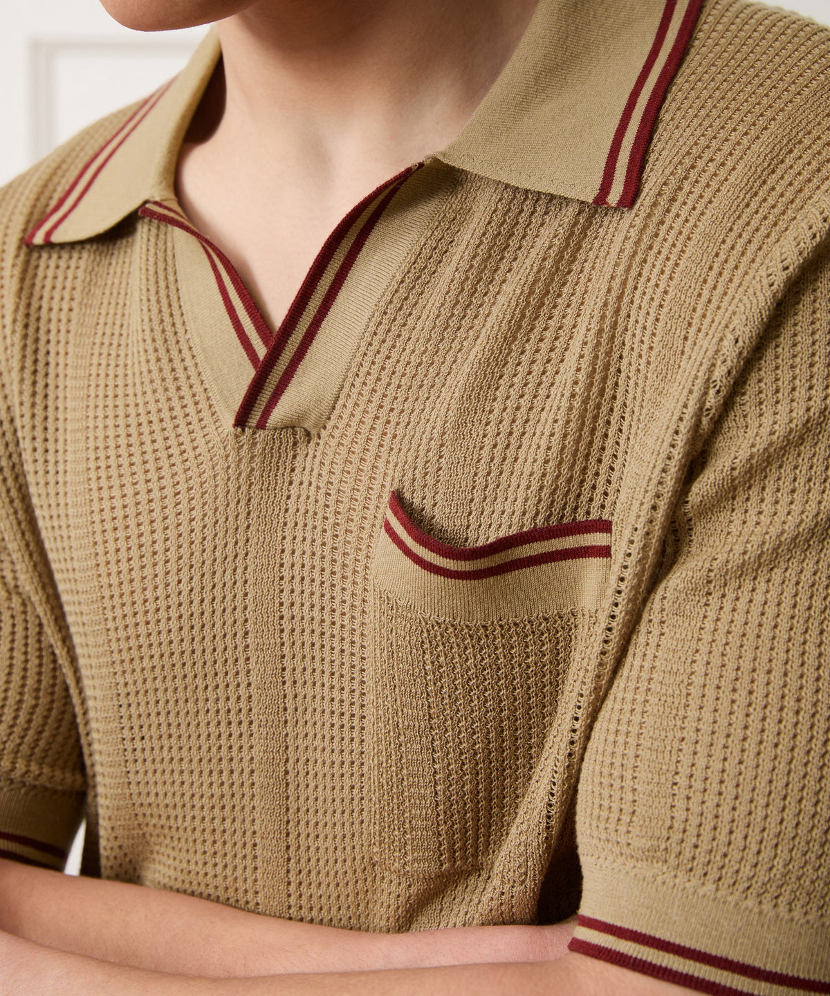 Todd Snyder Harbor Montauk Sweater Polo - Sand