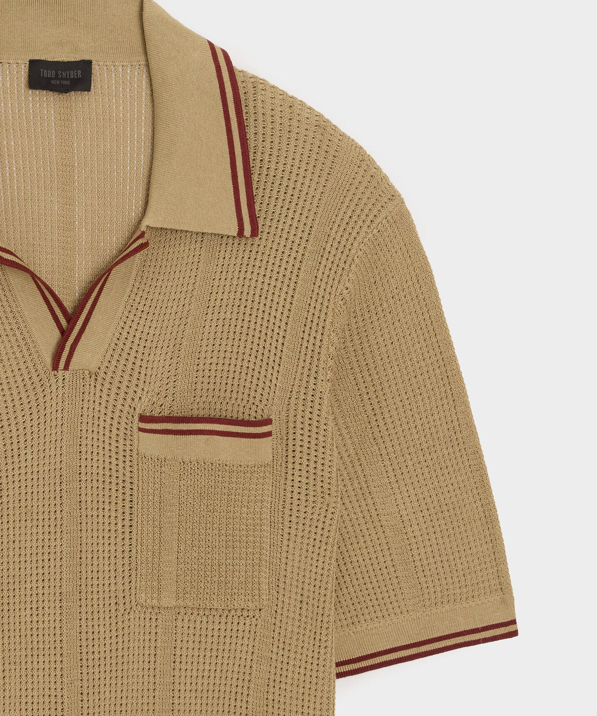 Todd Snyder Harbor Montauk Sweater Polo - Sand
