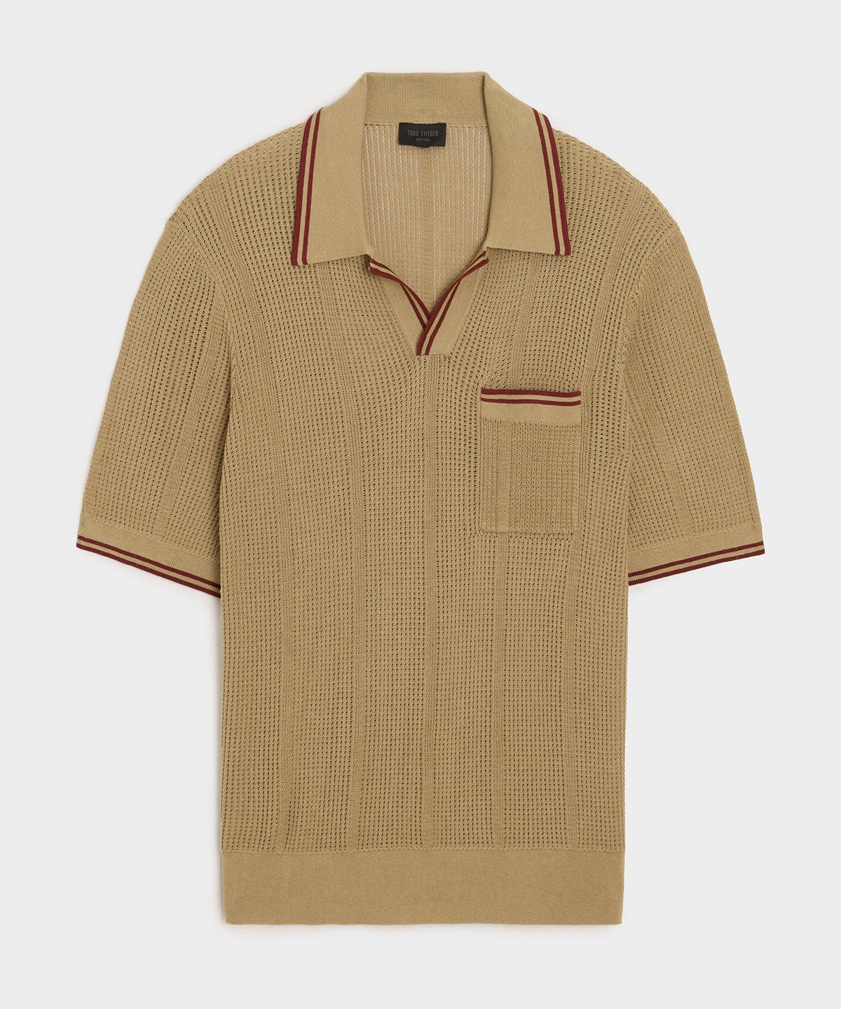 Todd Snyder Harbor Montauk Sweater Polo - Sand