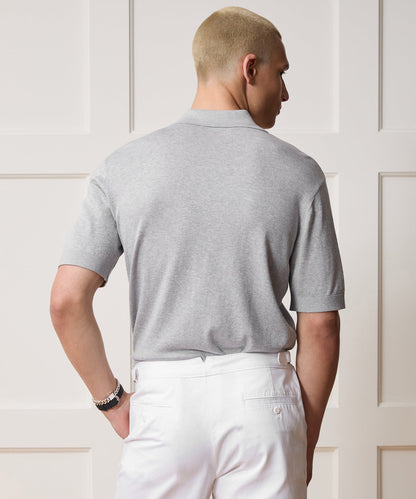 Todd Snyder Kent Quarter-Zip Sweater Polo - Heather Grey