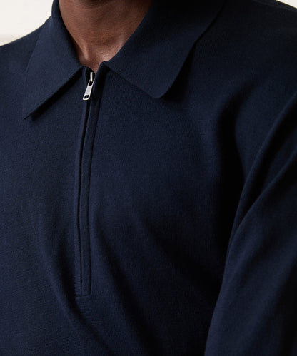 Todd Snyder Kent Quarter-Zip Sweater Polo - Navy
