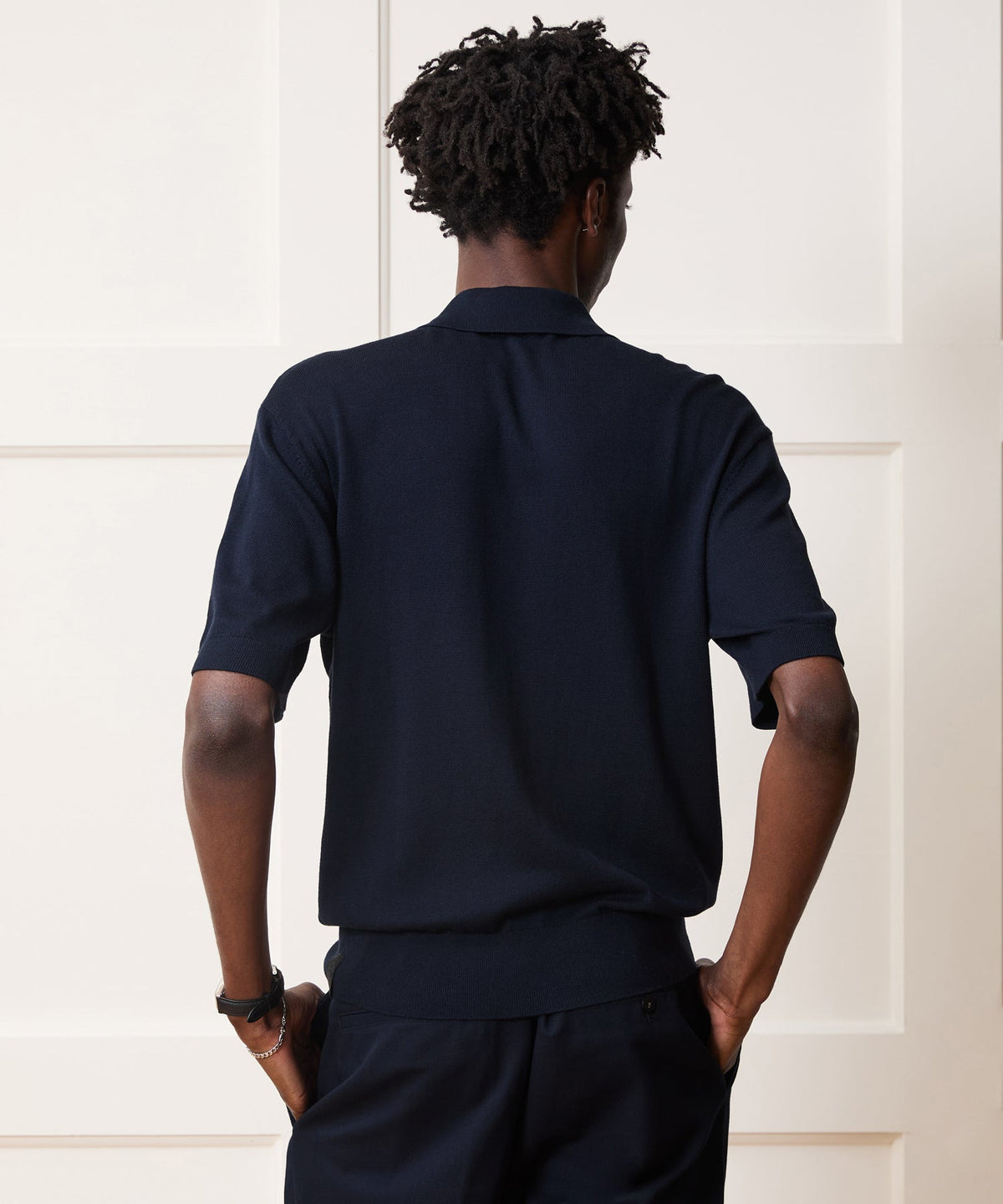 Todd Snyder Kent Quarter-Zip Sweater Polo - Navy
