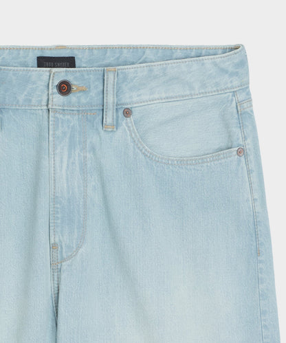 Todd Snyder 8" Relaxed Denim Short - Light Indigo