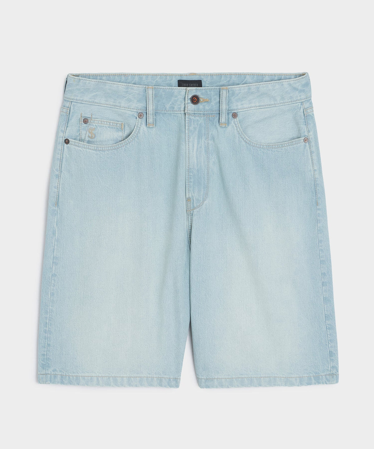 Todd Snyder 8" Relaxed Denim Short - Light Indigo