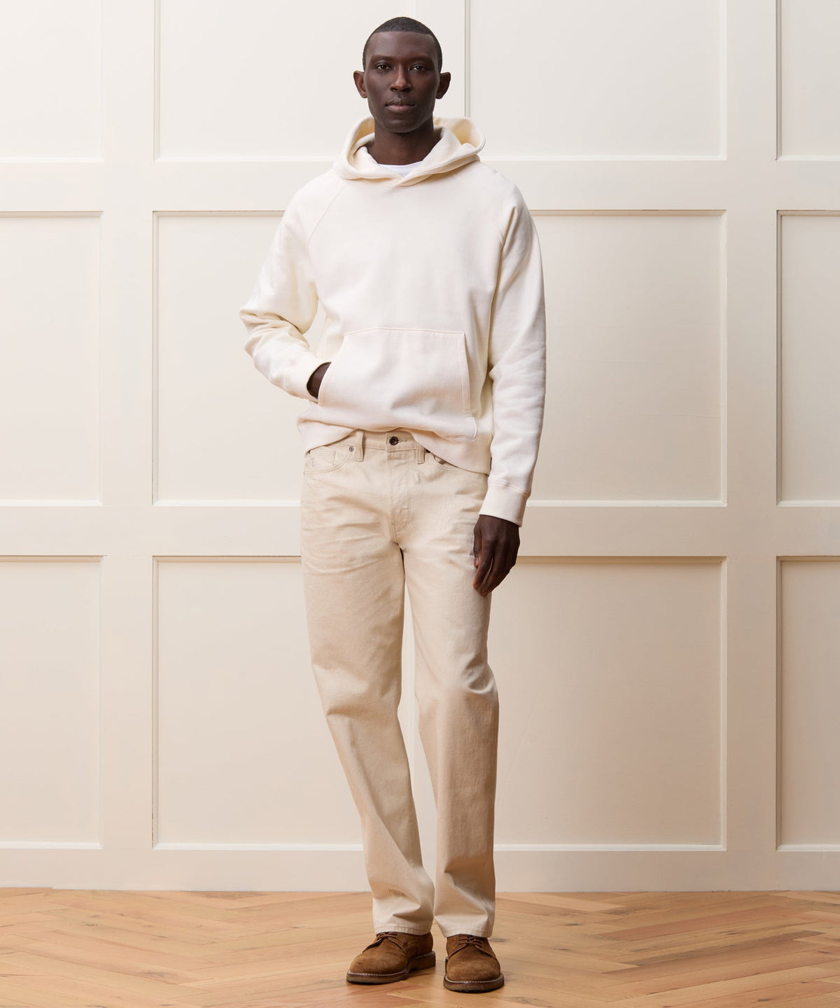 Todd Snyder Cotton-Camelhair Fleece Hoodie - Vintage White